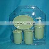 Soap Dish Also Toiletbrush Holder Blue Color Ceramic Bathroom Sanitary Set thumbnail-3