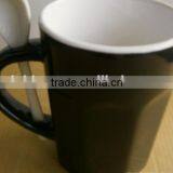 Creative Fashion Simple Mluti-color Different Shape Ceramic Coffee Mug With Inserting Spoon thumbnail-4