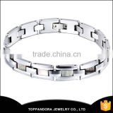 Wholesale Fashion 316L Stainless Steel Men Custom Charm Bracelet