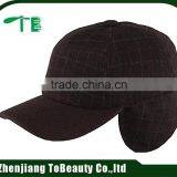 4 Panel Black Brushed Cotton Baseball Caps thumbnail-4