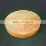 Round Natural Himalayan Rock Crystal Salt Plates for Cooking