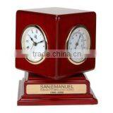 Pearl Wooden Weather Station Desk Clock PW967-0209-1