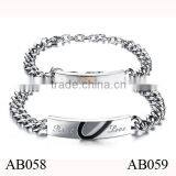 Cheap Wholesale Make Your Own Fashion Men's Stainless Steel Bracelet For Couples thumbnail-2
