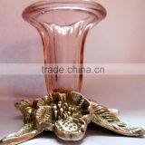 Crystal Candle Holder | Metal Candle Holder | Stemmed Candle Holders thumbnail-1