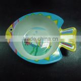 children safety Non-toxic melamine fish shaped bowl for