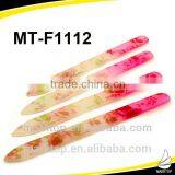 Cute Picture Print Flower Patten Glass Nail File