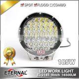 9in 185W Driving Light Offroad 4x4 Headlight for Car Offroad Jeep Truck 4WD Heavy Duty Equipments Machine