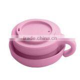 Silicone Travel Collapsible Camping Mug With Lid thumbnail-5