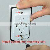 High-End 4.2A USB Receptacle, Four 2.4A USB Charging Outlets 4.2AMP/21W Total With Wall Plate thumbnail-3