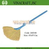 Broom straw with plastic handle