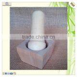 Home Kitchen Decor Craft Wooden Grinding Rod Mortar thumbnail-2