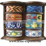 Ceramic Drawer Wooden Chest Supplier From India thumbnail-1