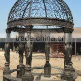 China Supplier Greenhouse Garden Cast Iron Gazebo 6 Columns and 4 Benches thumbnail-3