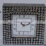 Metal Mosaic on Wood Table Clock Other Mosaic Also Available thumbnail-1
