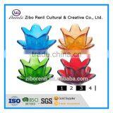 Colored Home Goods Crystal Lotus Flower Candle Holder Wholesale