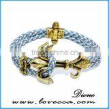 2017 Factory Price Nylon Mens Anchor Bracelet Rope Bracelet thumbnail-4