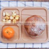 high grade wooden fast food tray with divider