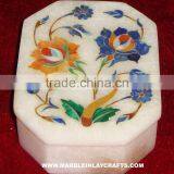 Marble Stone Inlay Jewellery Box, Marble Stone Inlay Jewellery Decorative Boxes thumbnail-1