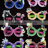 Halloween Party Safety Plastic Paper Handmade Fancy Funny Toy Fake Lensless Kids Childreen Glasses thumbnail-2