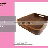 Serving Food Tray Wood Cutlery Tray With Handle Storage Wooden Tray thumbnail-1