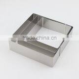 3 Sizes Stainless Steel Rectangular Molding Baking Cake Tools Pastry Rings thumbnail-3