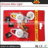 White Bicycle Headlight Silicone Bike Light For Safety Travel thumbnail-6