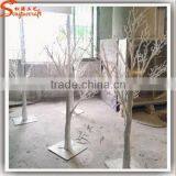 Artificial no Leaves of Tree Trunk White Wooden Trunkdecoration Fiberglass Artificial Trunk for Sale thumbnail-4