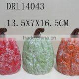 Holloween Flower Pattern on Ceramic Pumpkin Festive Decorations thumbnail-6