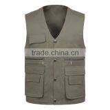 Men's Plus Size Fishing Jacket Vest and Outdoor Casual Multi-pocket Waistcoat Men Hot Sale thumbnail-1