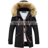 Custom Warm Fur-collar Jacket Cotton Padded Unisex Winter Parka Jacket thumbnail-2
