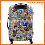150704f Print Luggage Women Travel Suitcase ABS PC Universal Wheels Suitcase Inventory
