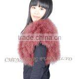 CX-G-B-249A 2016 New Product Fashion Women Turkey Fur Vest thumbnail-3