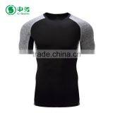 Fashion Design 100% Polyester Quick Dry Gym Wear Men Short Sleeve Fitness T Shirt thumbnail-2