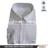 100% Cotton White Men Dress Shirts With a Pocket thumbnail-1