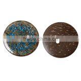 Wholesale Scrapbooking Round Natural Two Holes Enamel 25.0mm Coconut Shell Sewing Button thumbnail-1