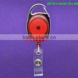 Red Retractable ID Badge Reels With Belt Clip 11cm thumbnail-1