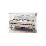 Two Burner Gas Cooking Range 550W , Stainless Steel Commercial Kitchen Equipments thumbnail-1