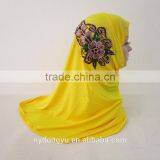 Women Beaded Yellow Peach Muslim Hijiab/latest Fashion Red d Muslim Hijab/new Design Muslim Hijiab