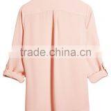 2016 New Fashionable Patch Work Blouse Designs Women Casual Blouse thumbnail-3