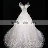 2017 Sexy Shoulder Belt Lace Mermaid Color Wedding Dress Bridal for Bride Scoop Neckline Bridal Dress F10601 thumbnail-3