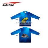 Custom 4XL Blue Dye Sublimation Fishing Wear Jersey thumbnail-1