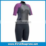 Quality Assurance 2/3MM Premium Neoprene CR Women Short Sleeve Thermal Shorty Wetsuit