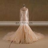 Fairy Heart Neck Mermaid Lace Handmade Flowers Wedding Dress Bottom Tulle With Jacket thumbnail-1