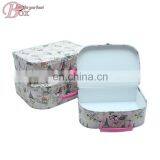 Home Recycle Paper Flower Cardboard Suitcase Box