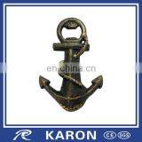 antique plated metal anchor bottle opener in Dongguan