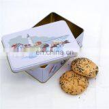 Rectangular Food Grade Metal Cookie Packaging Tin Can Food Storage Cookie Tin Box thumbnail-5
