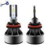 H11/H8/H9 LED Headlight Bulbs Low Beam/Fog Light With Fan,Mini Design Upgraded CSP Chips 6000K Xenon White IP67-2 Year Warranty thumbnail-2