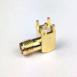 SMA Right Angle PCB RF Coaxial Female Connector thumbnail-1