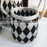 Foldable Knitted Felt Storage Laundry Baskets thumbnail-7