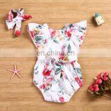 Newborn Baby Clothes Sets Baby Plain White Romper Baby Stripe Romper thumbnail-4